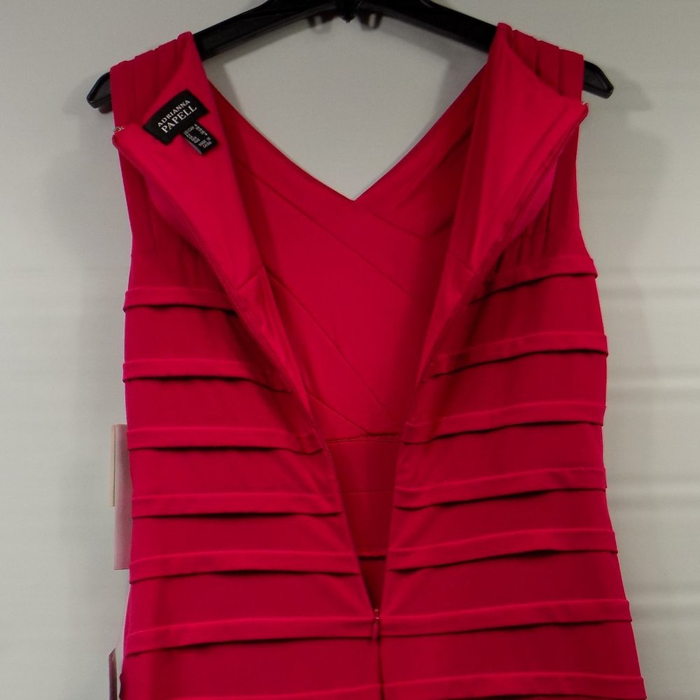 Adrianna Papell Asymmetrical Tuck Dress Size 6 NWT - Picture 10 of 11